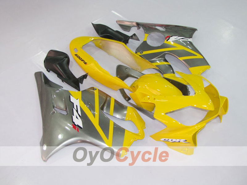 Injection Fairing kit for 04-07 CBR600F4i - Yellow, Silver - Factory Style #OYO87900198 Secondary image