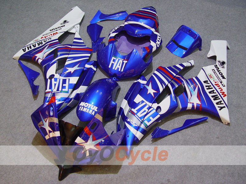 Injection Fairing kit for 06-07 YZF-R6 - Blue, White - FIAT, MOTUL #OYO87900933