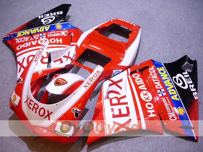 Injection Fairing kit for 02-04 Ducati 998 - Red, Black - Xerox #OYO87902320 Main image