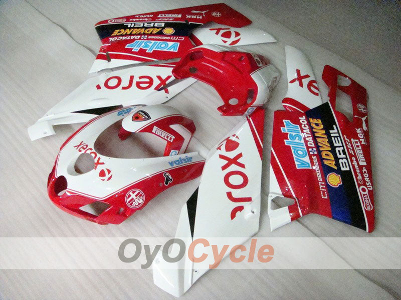 Injection Fairing kit for 05-06 Ducati 999 - Red, White - Xerox #OYO87902383 Main image