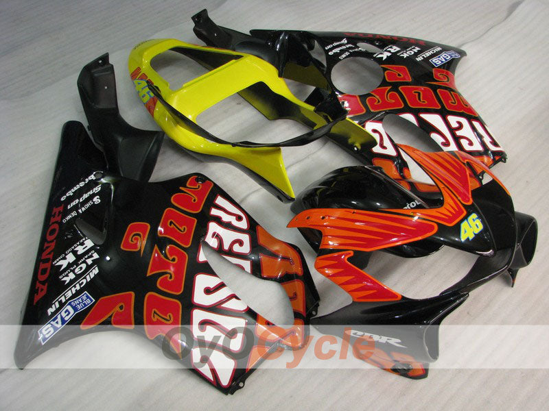 Injection Fairing kit for 01-03 CBR600F4i - Yellow, Black - MICHELIN, Rossi #OYO87900191 Main image