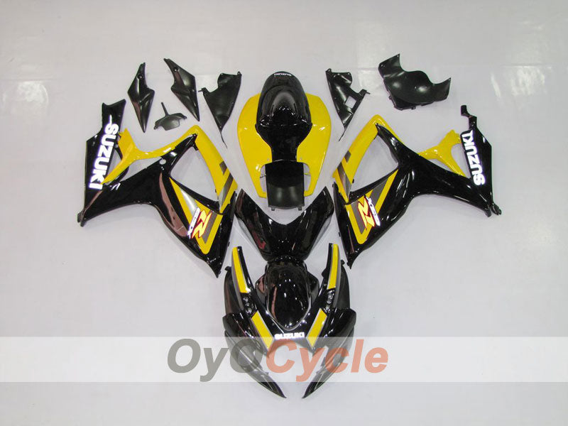 Injection Fairing kit for 06-07 GSX R600 - Yellow, Black, Matte - Factory Style #OYO87901539 Main image
