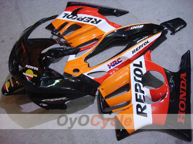 Injection Fairing kit for 97-98 CBR600F3 - Red, Orange - Repsol #OYO87900097 Main image