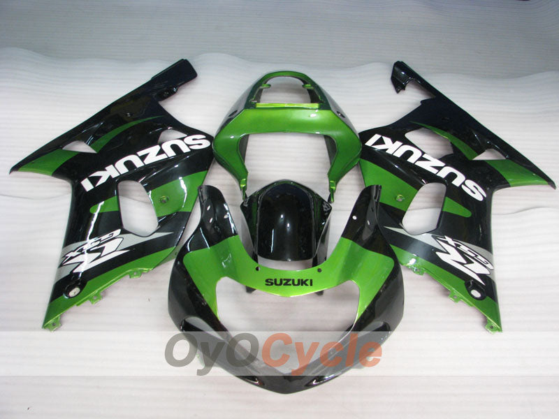 Injection Fairing kit for 00-03 GSX R750 - Green, Black - Factory Style #OYO87905162 Secondary image