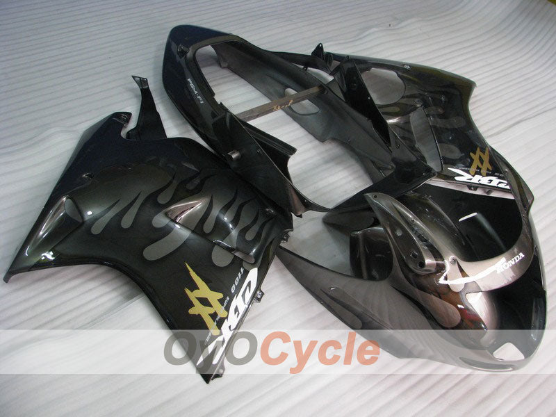 Injection Fairing kit for 96-07 CBR1100XX - Black, Grey - Flame #OYO87902799 Main image