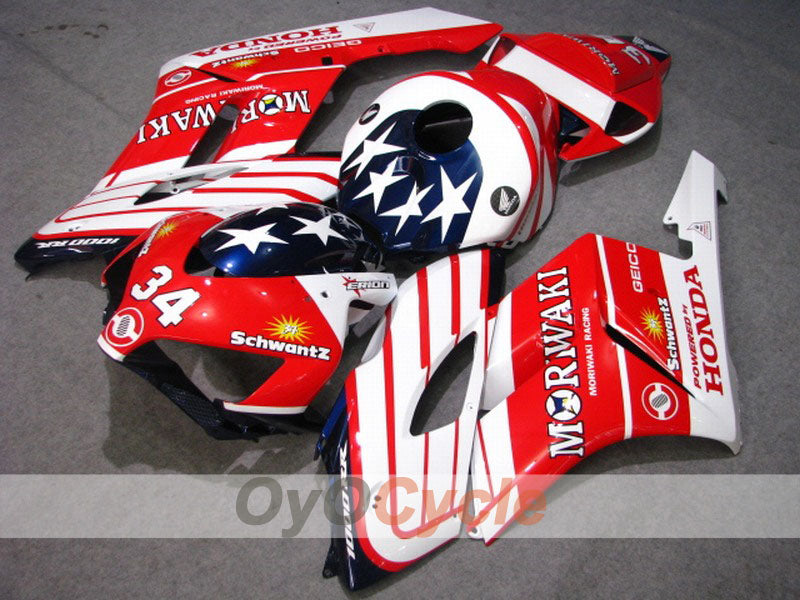 Injection Fairing kit for 04-05 CBR1000RR - Red, White - Moriwaki #OYO87900509 Main image