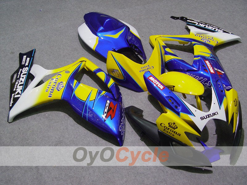Injection Fairing kit for 06-07 GSX R750 - Yellow, Blue - Corona #OYO87901270