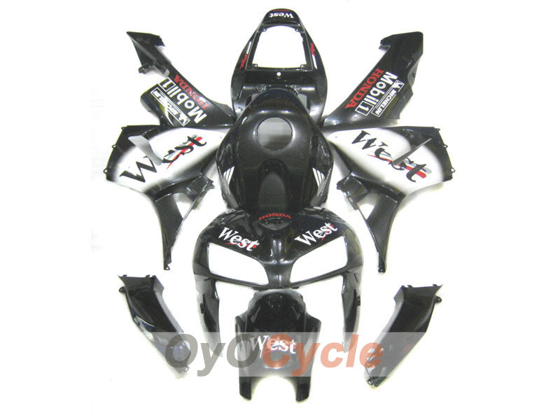 Injection Fairing kit for 05-06 CBR600RR - White, Black - West #OYO87900352 Secondary image