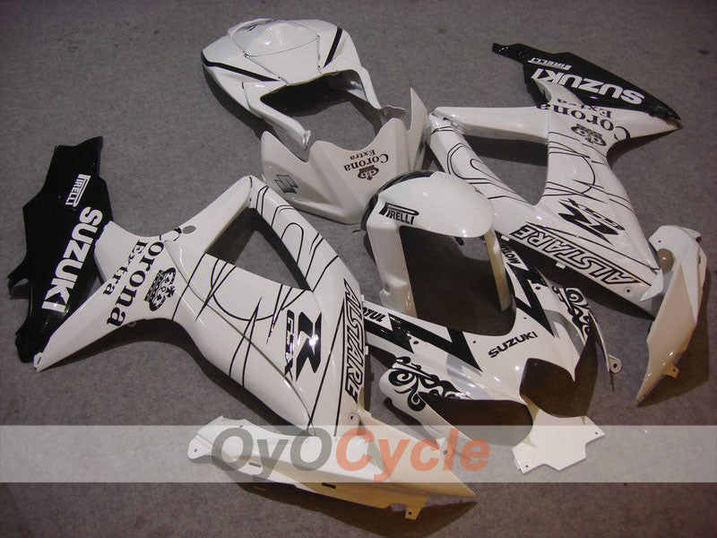 Injection Fairing kit for 08-10 GSX R600 - White, Black - Corona #OYO87901609 Main image