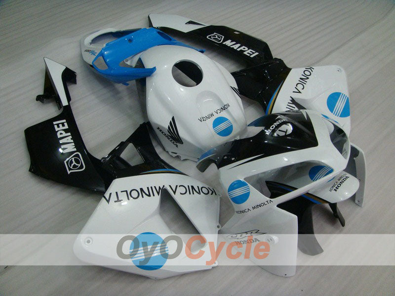 Injection Fairing kit for 05-06 CBR600RR - White, Black - Konica Minolta #OYO87900260 Main image