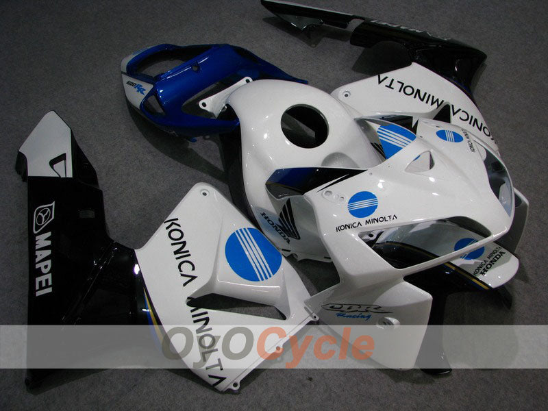 Injection Fairing kit for 05-06 CBR600RR - White, Black - Konica Minolta #OYO87900261 Main image
