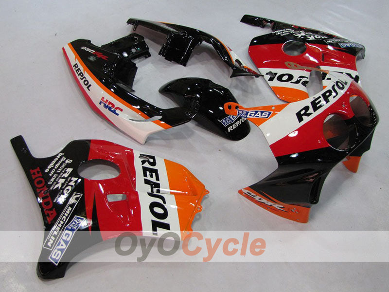Injection Fairing kit for 90-94 CBR250RR - Red, Orange - Repsol #OYO87902971 Main image