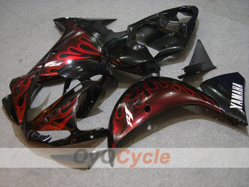 Injection Fairing kit for 09-11 YZF-R1 - Red, Black - Flame #OYO87900890 Main image
