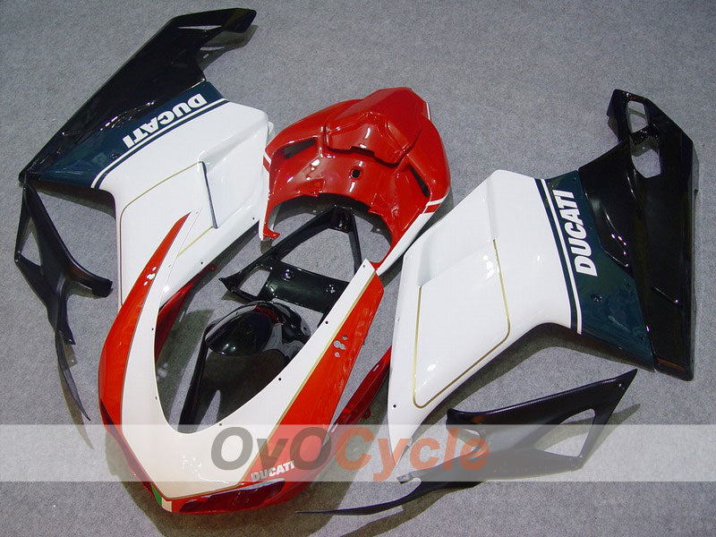 Injection Fairing kit for 09-11 Ducati 1198 - White, Black - Factory Style #OYO87902343 Main image