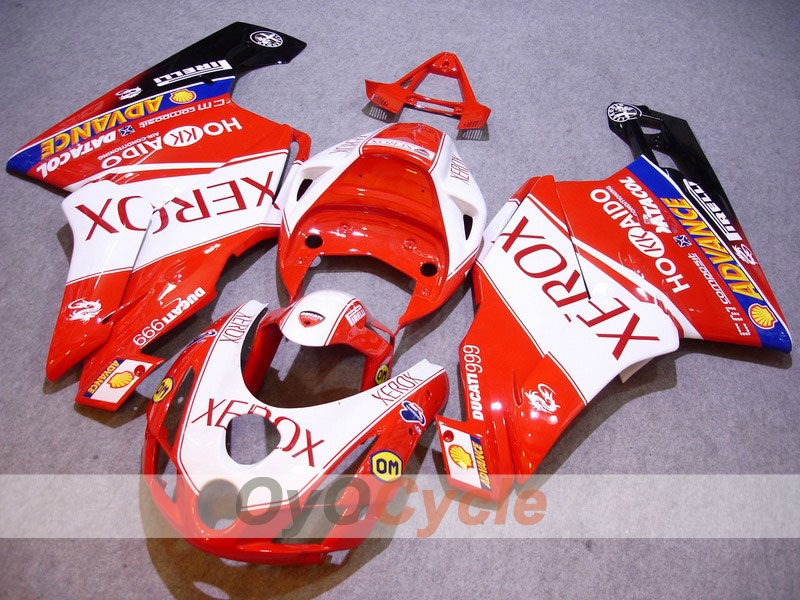 Injection Fairing kit for 03-04 Ducati 999 - Orange, White - Xerox #OYO87902364
