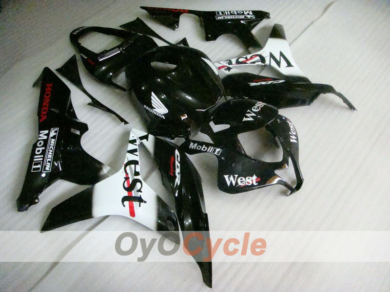 Injection Fairing kit for 07-08 CBR600RR - White, Black - West #OYO87900441 Main image