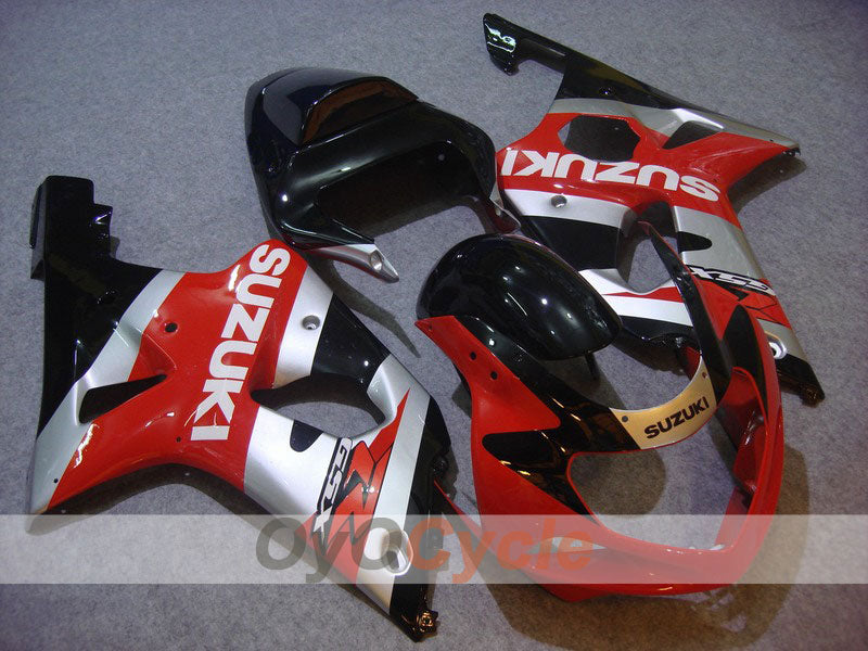 Injection Fairing kit for 01-03 GSX R600 - Red, Black - Factory Style #OYO87901111 Main image