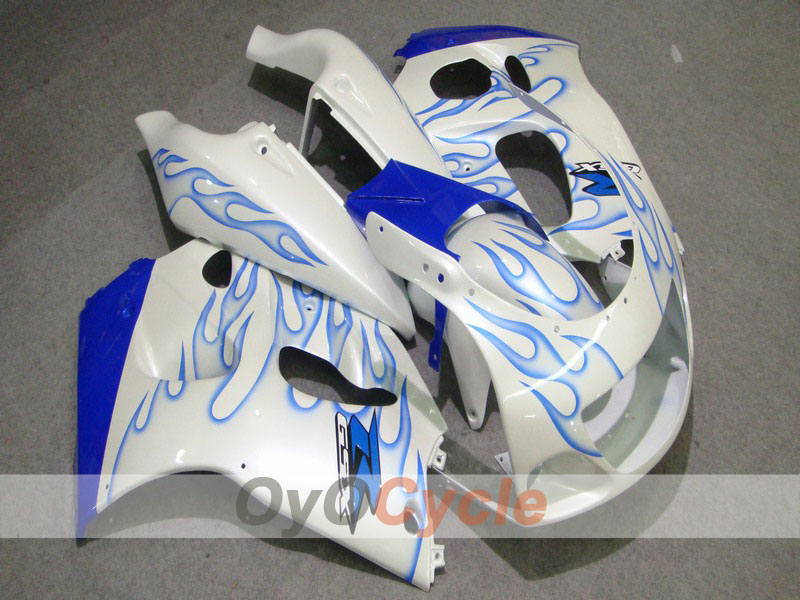 Fairing kit for 97-00 Suzuki GSXR600 - Blue, White - Flame #OYO87902979
