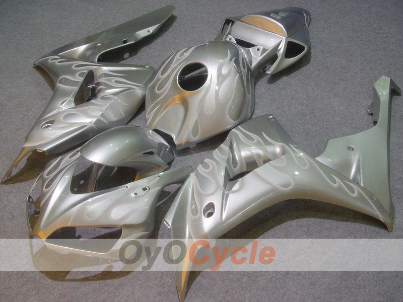 Injection Fairing kit for 06-07 CBR1000RR - White, Silver - Flame #OYO87900587 Main image