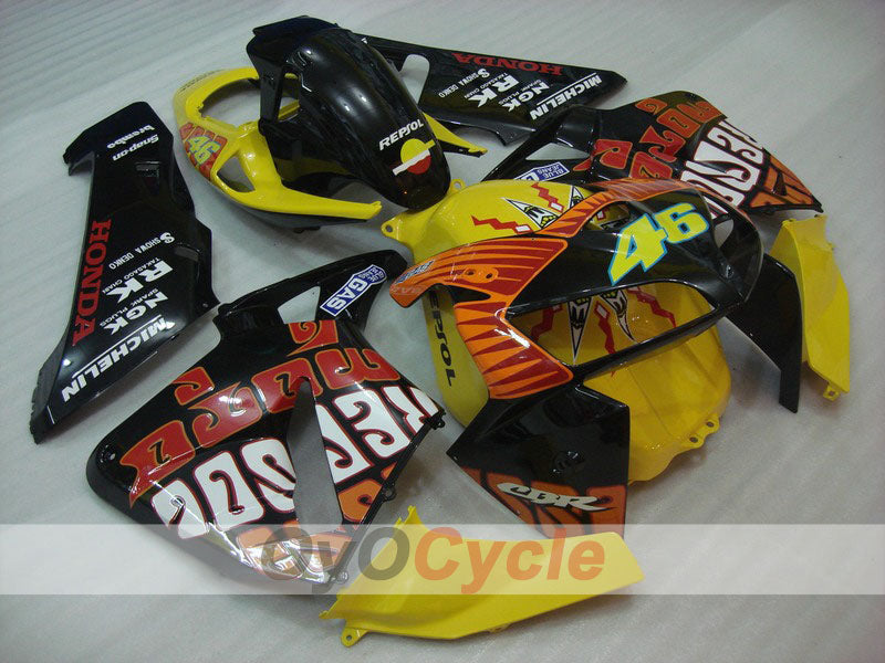 Injection Fairing kit for 05-06 CBR600RR - Yellow, Black - MICHELIN, RK, Rossi #OYO87900341 Main image