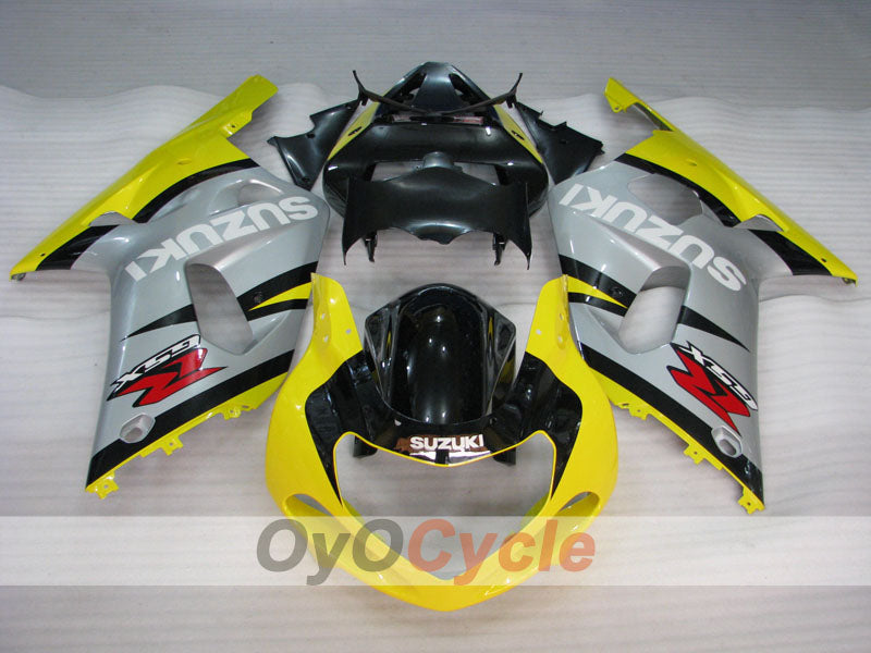 Injection Fairing kit for 01-03 GSX R600 - Yellow, Silver - Factory Style #OYO87901077 Main image