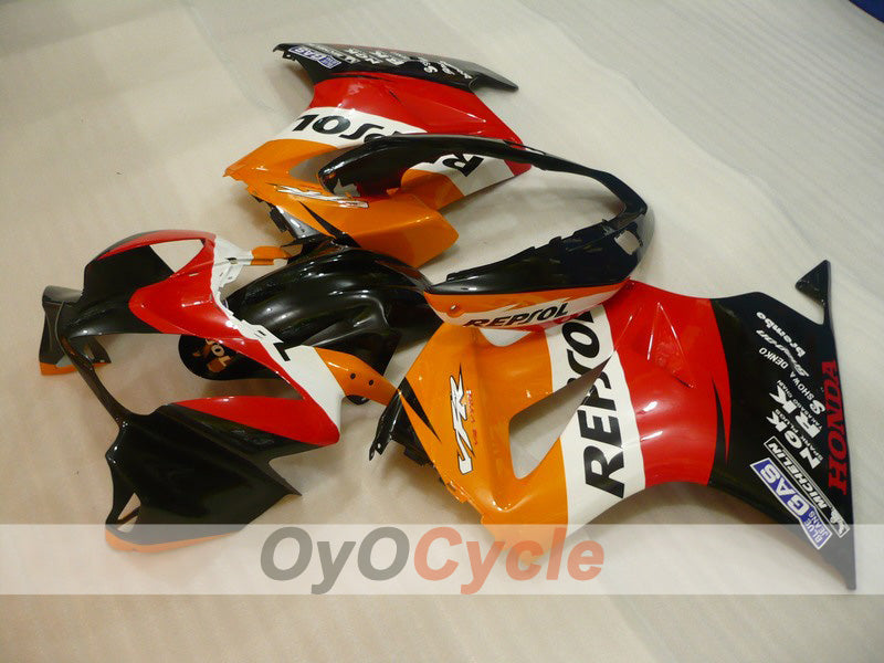 Injection Fairing kit for 02-13 VFR800 - Red, Orange - Repsol #OYO87902834 Main image