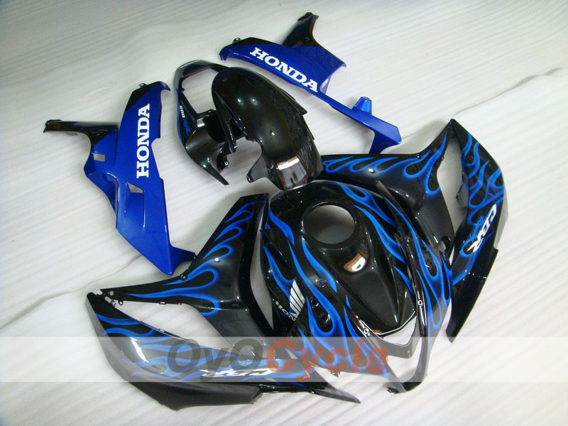 Injection Fairing kit for 07-08 CBR600RR - Blue, Black - Flame #OYO87900360
