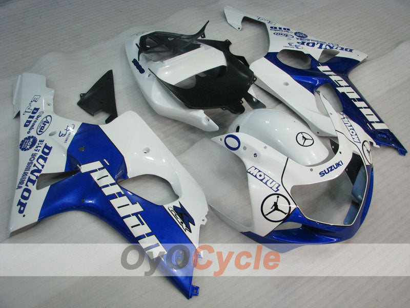 Injection Fairing kit for 00-02 GSX R1000 - Blue, White - DUNLOP #OYO87905218 Main image