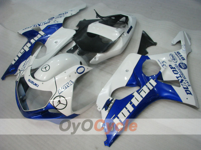 Injection Fairing kit for 01-03 GSX R600 - Blue, White - DUNLOP, Jordan #OYO87905117 Main image