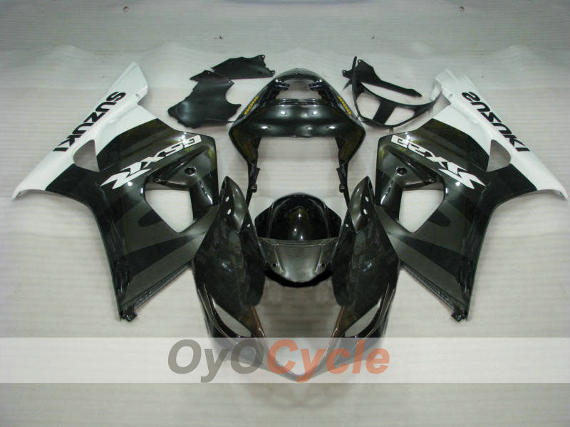 Injection Fairing kit for 03-04 GSX R1000 - White, Black - Factory Style #OYO87901866 Main image