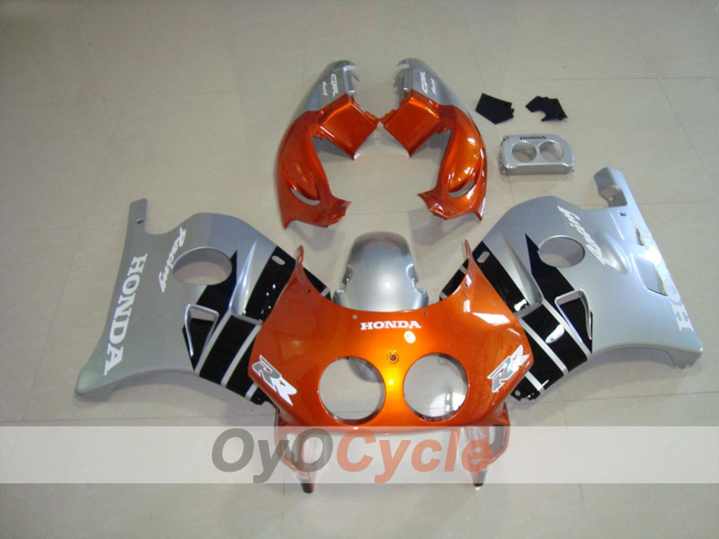 Injection Fairing kit for 90-94 CBR250RR - Orange, Silver - Factory Style #OYO87902963 Main image
