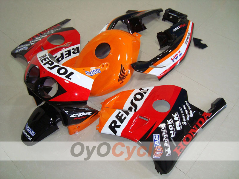 Injection Fairing kit for 90-94 CBR250RR - Red, Orange - Repsol #OYO87902970 Main image