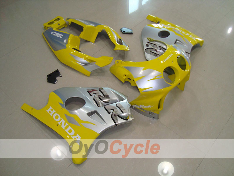 Injection Fairing kit for 90-94 CBR250RR - Yellow, Silver - Fireblade #OYO87902946 Main image