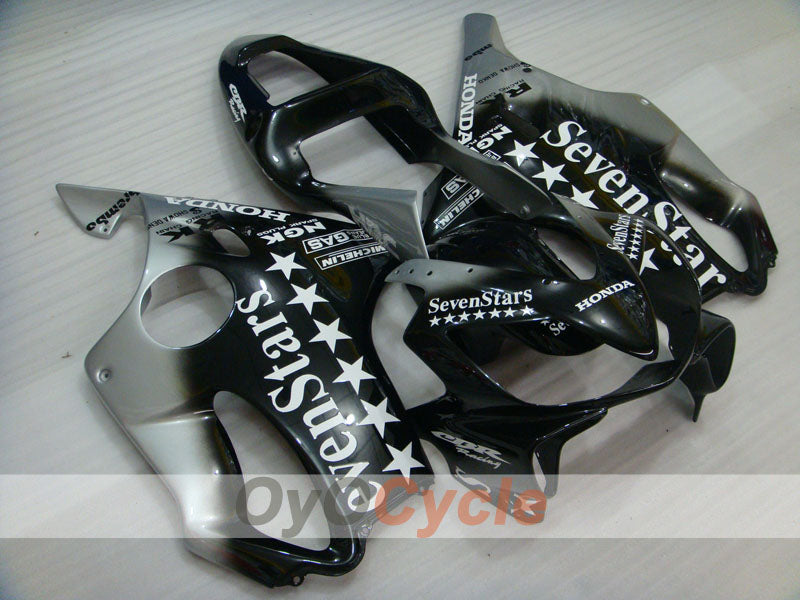 Injection Fairing kit for 01-03 CBR600F4i - Black, Silver - SevenStars #OYO87900193