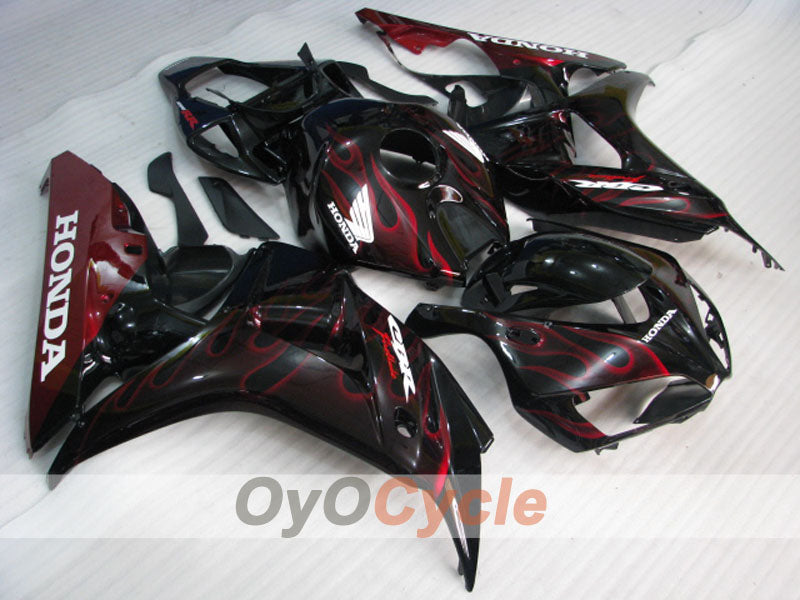 Injection Fairing kit for 06-07 CBR1000RR - Red, Black - Flame #OYO87900594 Main image
