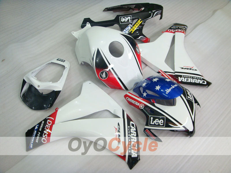 Injection Fairing kit for 08-11 CBR1000RR - White, Black - Eurobet, Lee #OYO87900699 Main image