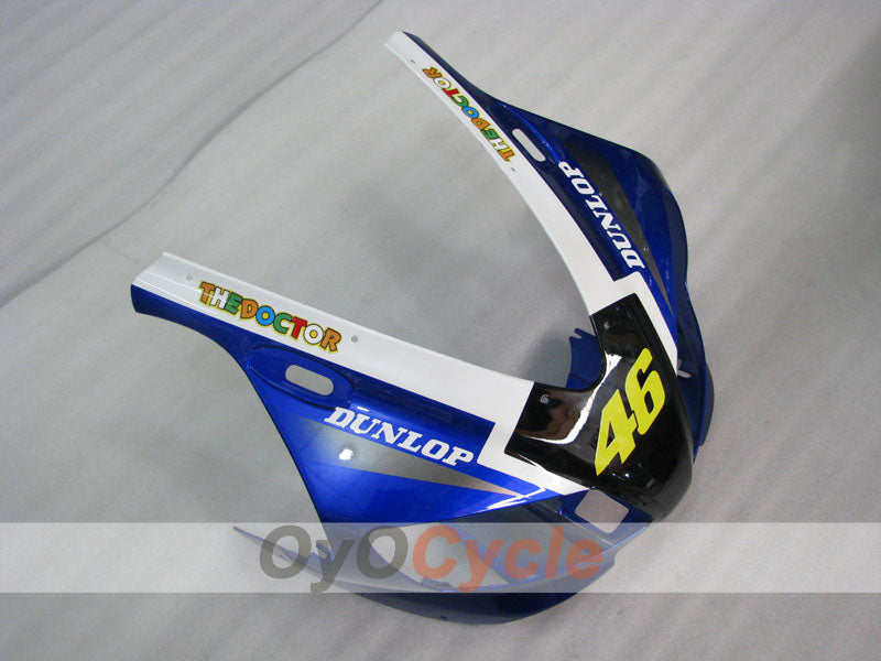 Injection Fairing kit for 98-99 YZF-R1 - Blue, White - DUNLOP, FIAT, MOTUL #OYO87900736
