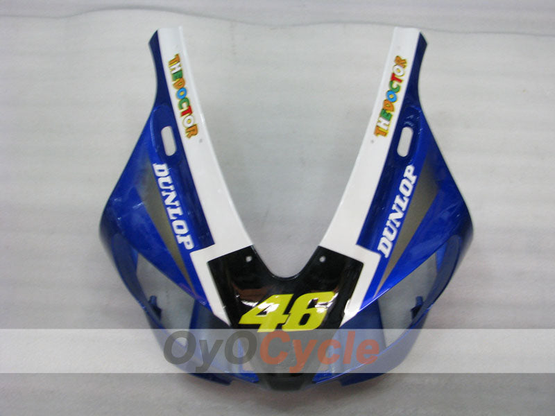 Injection Fairing kit for 98-99 YZF-R1 - Blue, White - DUNLOP, FIAT, MOTUL #OYO87900736