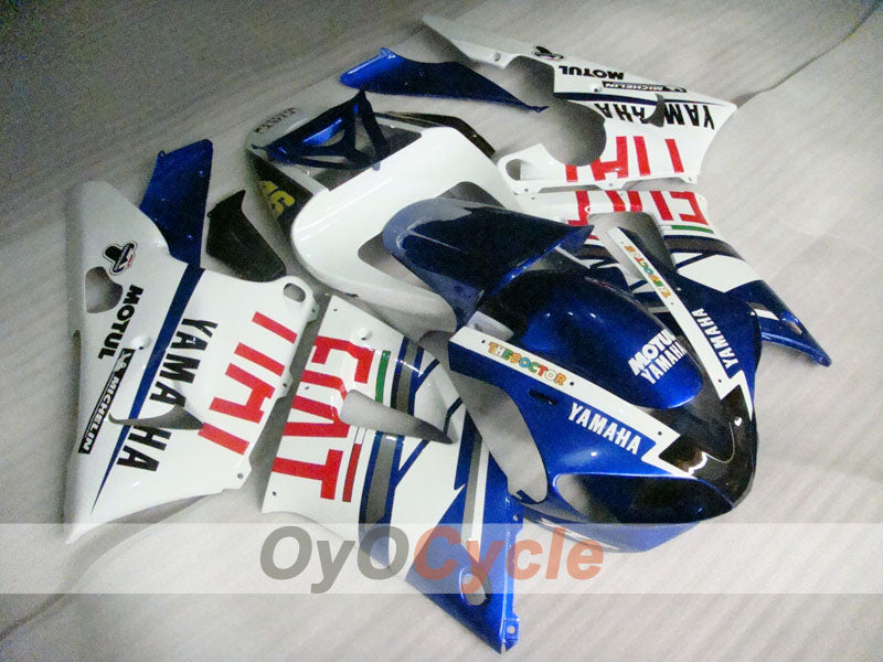 Injection Fairing kit for 00-01 YZF-R1 - Blue, White - FIAT, MOTUL #OYO87900760 Main image