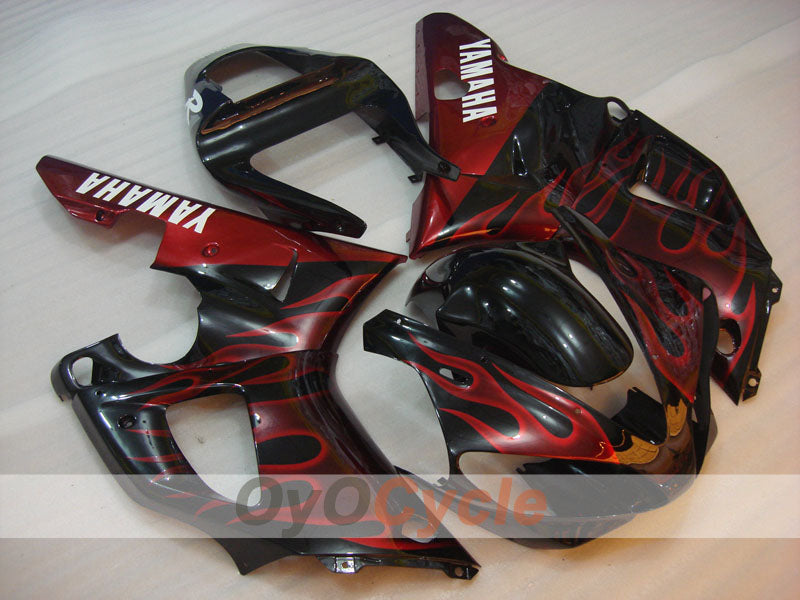 Injection Fairing kit for 00-01 YZF-R1 - Red, Black - Flame #OYO87900768 Main image