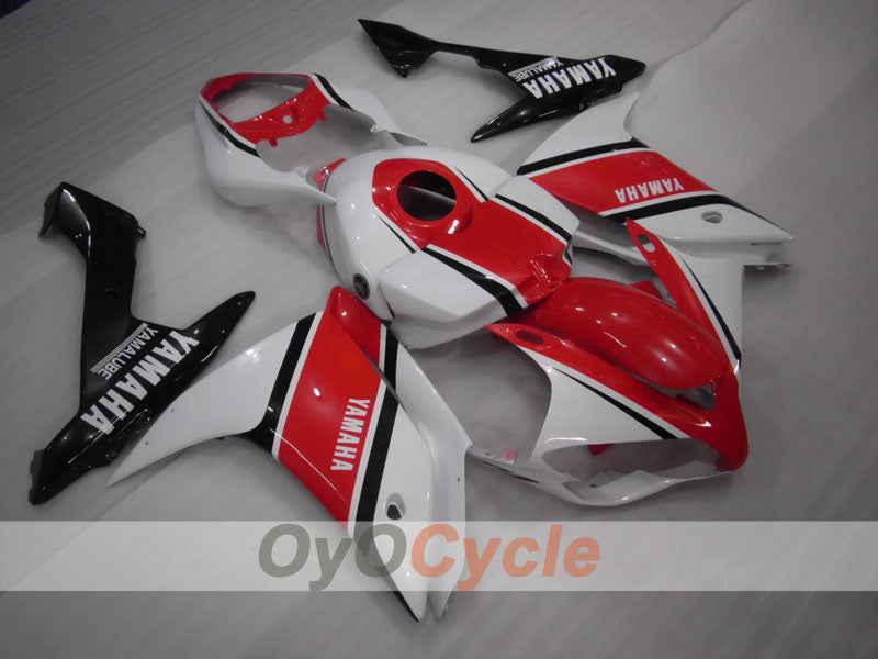 Injection Fairing kit for 07-08 YZF-R1 - Red, White - Factory Style #OYO87900866 Main image
