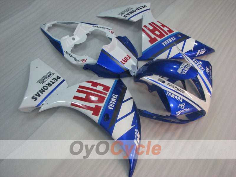 Injection Fairing kit for 09-11 YZF-R1 - Blue, White - FIAT, MOTUL #OYO87900886 Main image