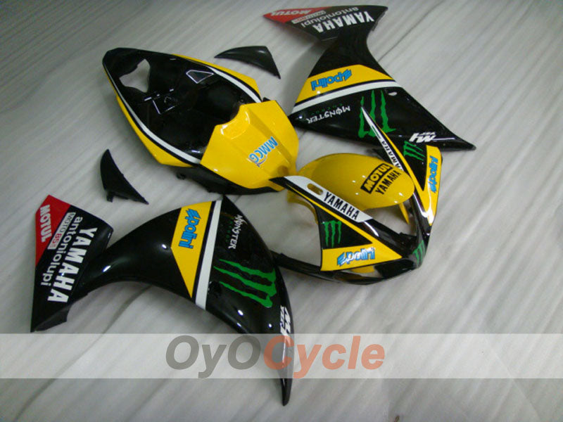 Injection Fairing kit for 09-11 YZF-R1 - Red, Black - Monster #OYO87900892