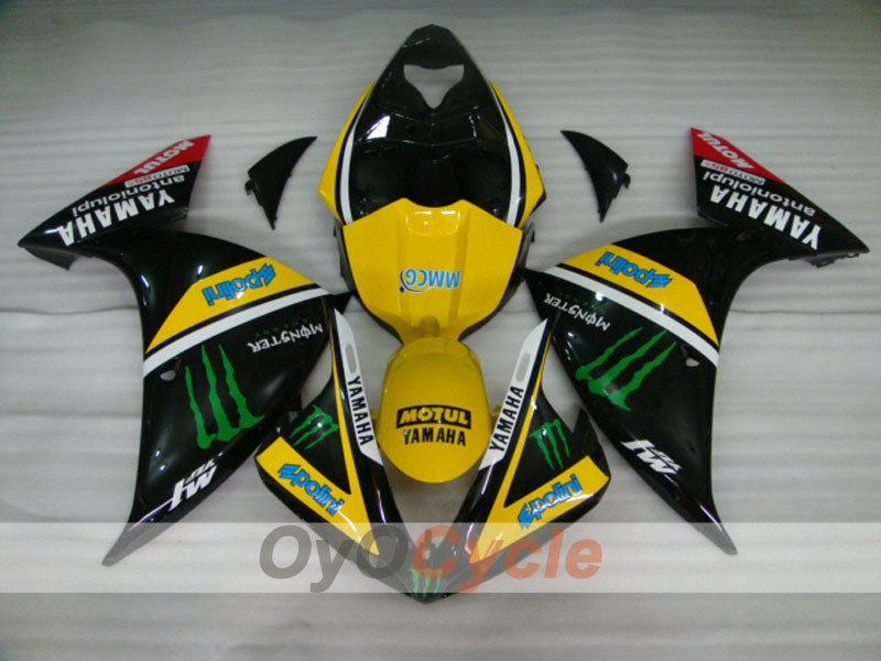 Injection Fairing kit for 09-11 YZF-R1 - Red, Black - Monster #OYO87900892