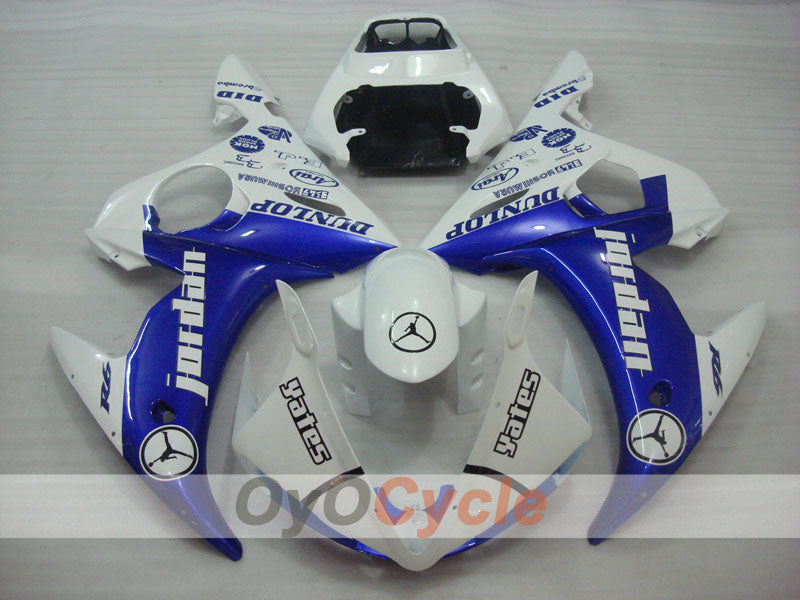 Injection Fairing kit for 05 YZF-R6 - Blue, White - DUNLOP, Jordan #OYO87902627 Secondary image