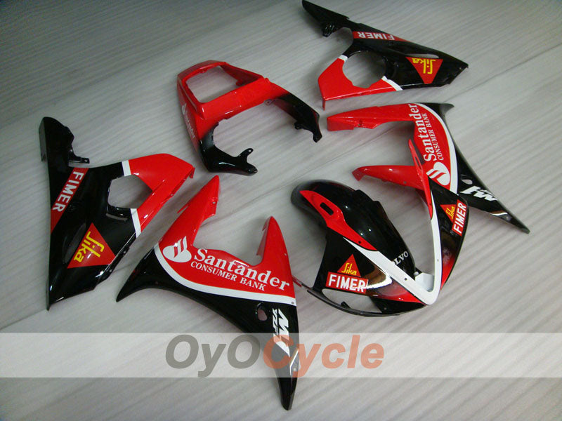 Injection Fairing kit for 03-04 YZF-R6 - Red, Black - Santander #OYO87900928 Main image