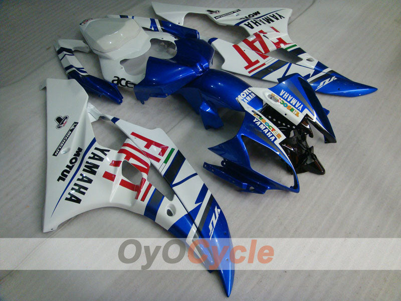 Injection Fairing kit for 06-07 YZF-R6 - Blue, White - FIAT, MOTUL #OYO87900934