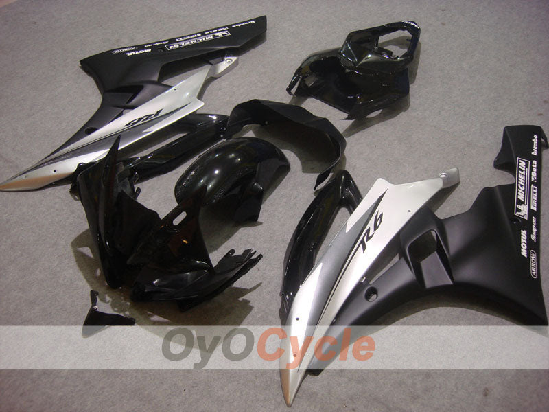 Injection Fairing kit for 06-07 YZF-R6 - Black, Silver, Matte - Factory Style #OYO87900946 Main image