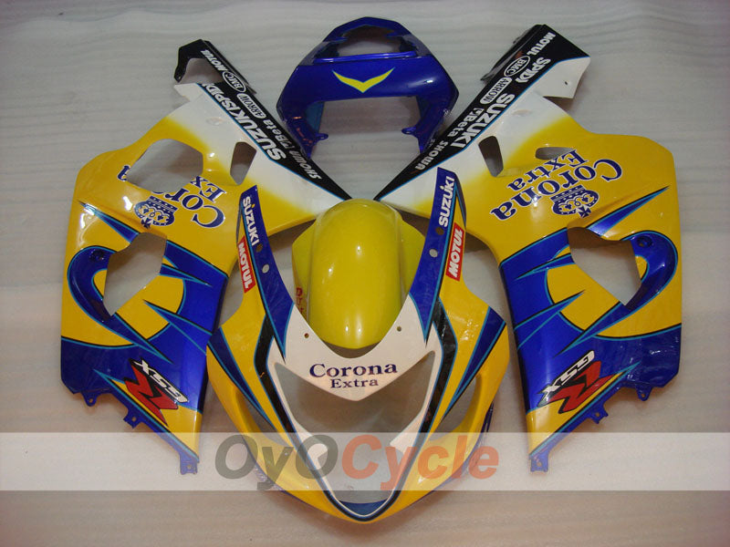 Injection Fairing kit for 04-05 GSX R750 - Yellow, Blue - Corona #OYO87901240