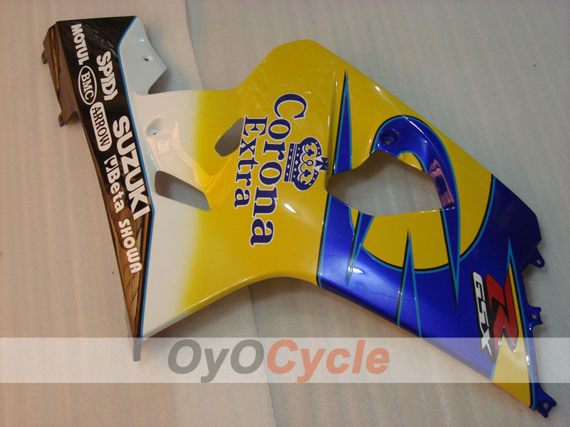 Injection Fairing kit for 04-05 GSX R750 - Yellow, Blue - Corona #OYO87901240